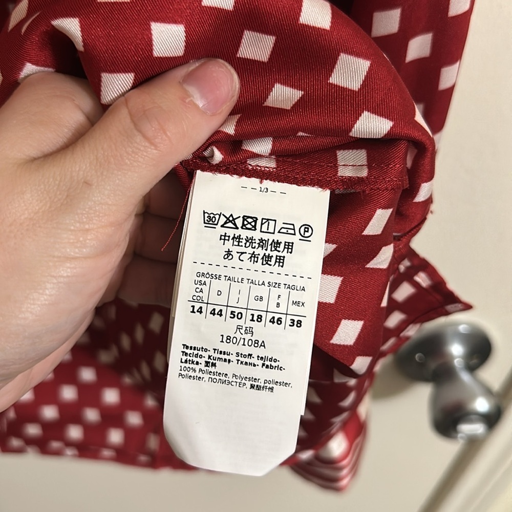 NWT Marella Red Square Button Down Blouse NWT - image 5